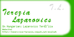 terezia lazarovics business card